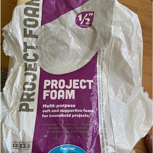 Project foam 1/2” used half the roll, 36” x 24”